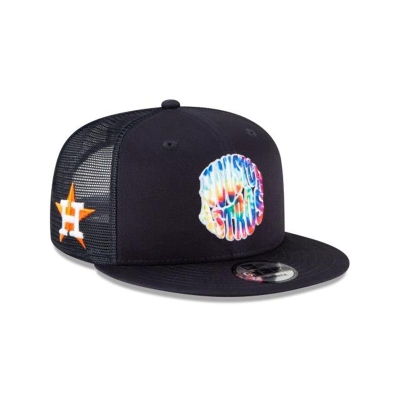 Blue Houston Astros Hat - New Era MLB Groovy 9FIFTY Snapback Caps USA2475038